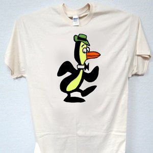 TENNESSE TUXEDO, COOL VINTAGE CARTOON INSPIRED COOL MENS IVORY TEE T-975